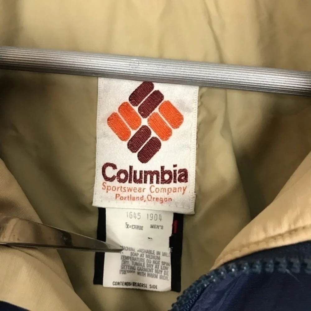 Vintage Columbia‎ pullover jacket Mens XL 1980s orange label Gorpcore outdoors